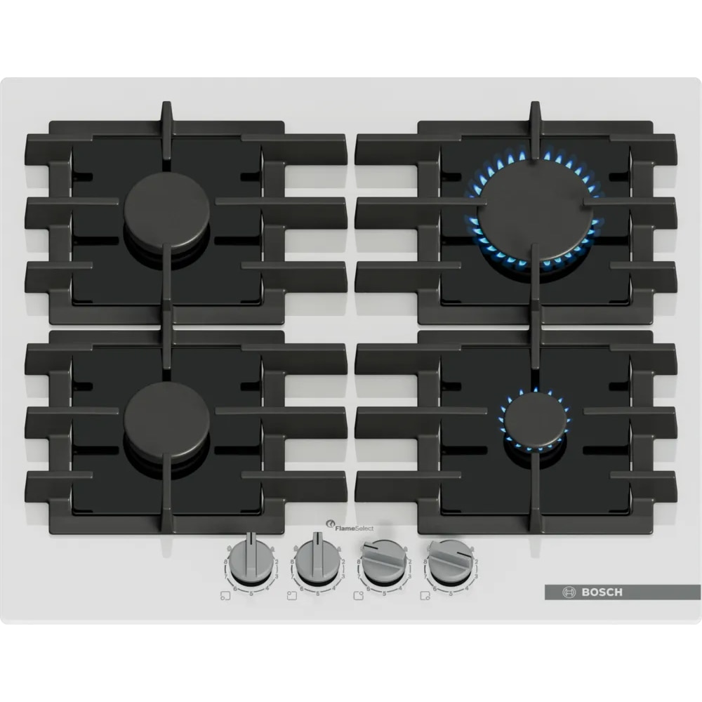 Plita incorporabila BOSCH PPP6A2I40, Gaz, 4 arzatoare, alb