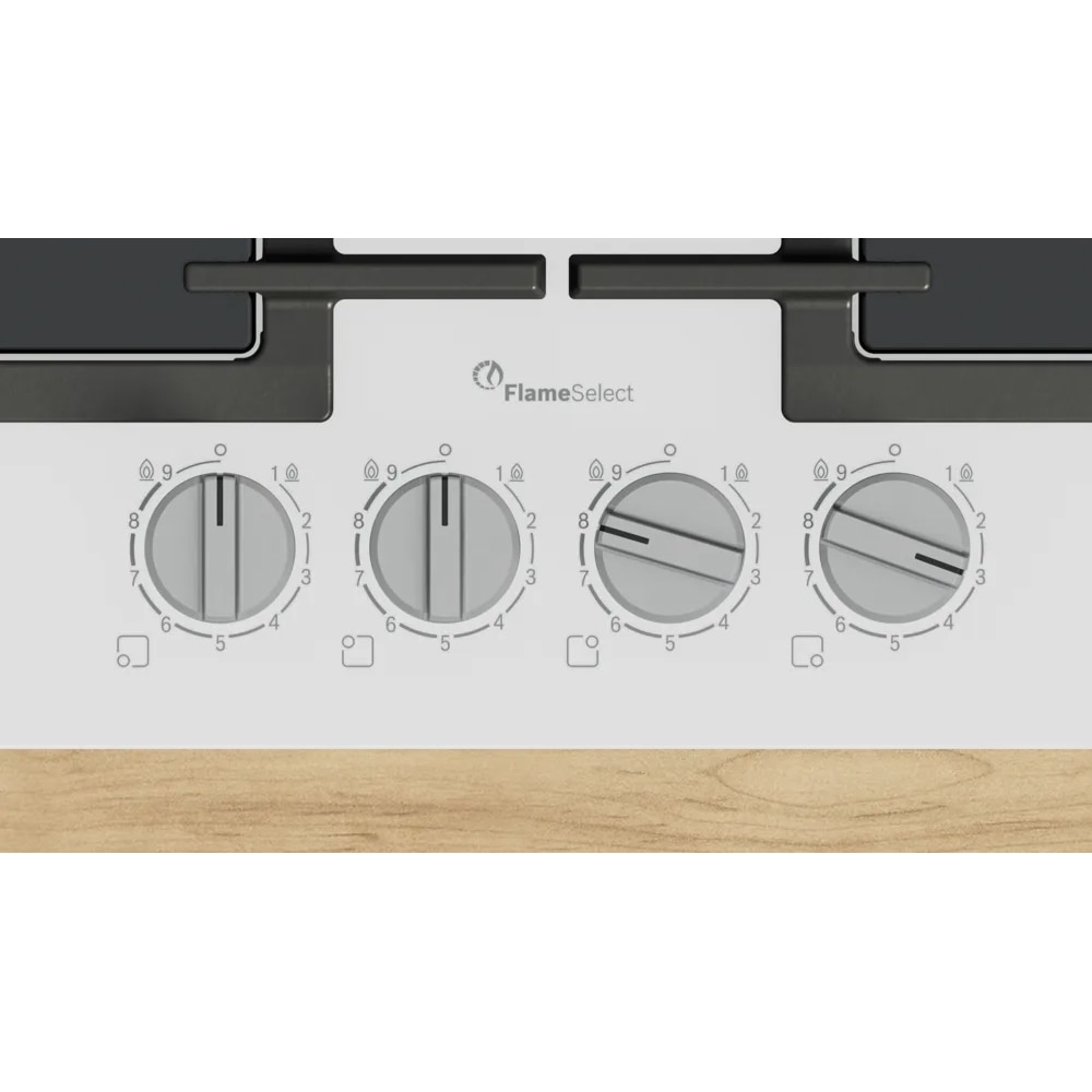 Plita incorporabila BOSCH PPP6A2I40, Gaz, 4 arzatoare, alb