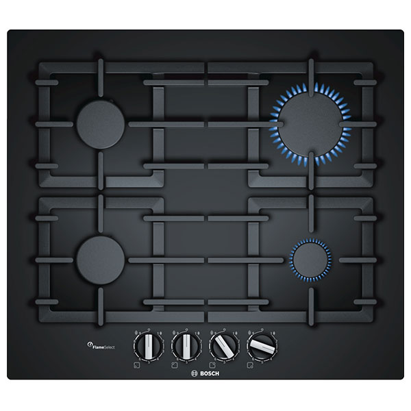 Plita incorporabila BOSCH PPP6A6B90, Gaz, 4 arzatoare, negru