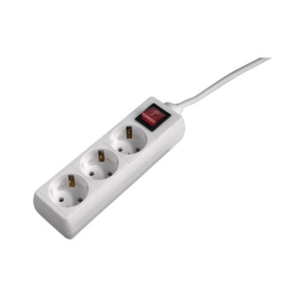Prelungitor HAMA R9108815, 3 prize Schuko, 5m, intrerupator, alb