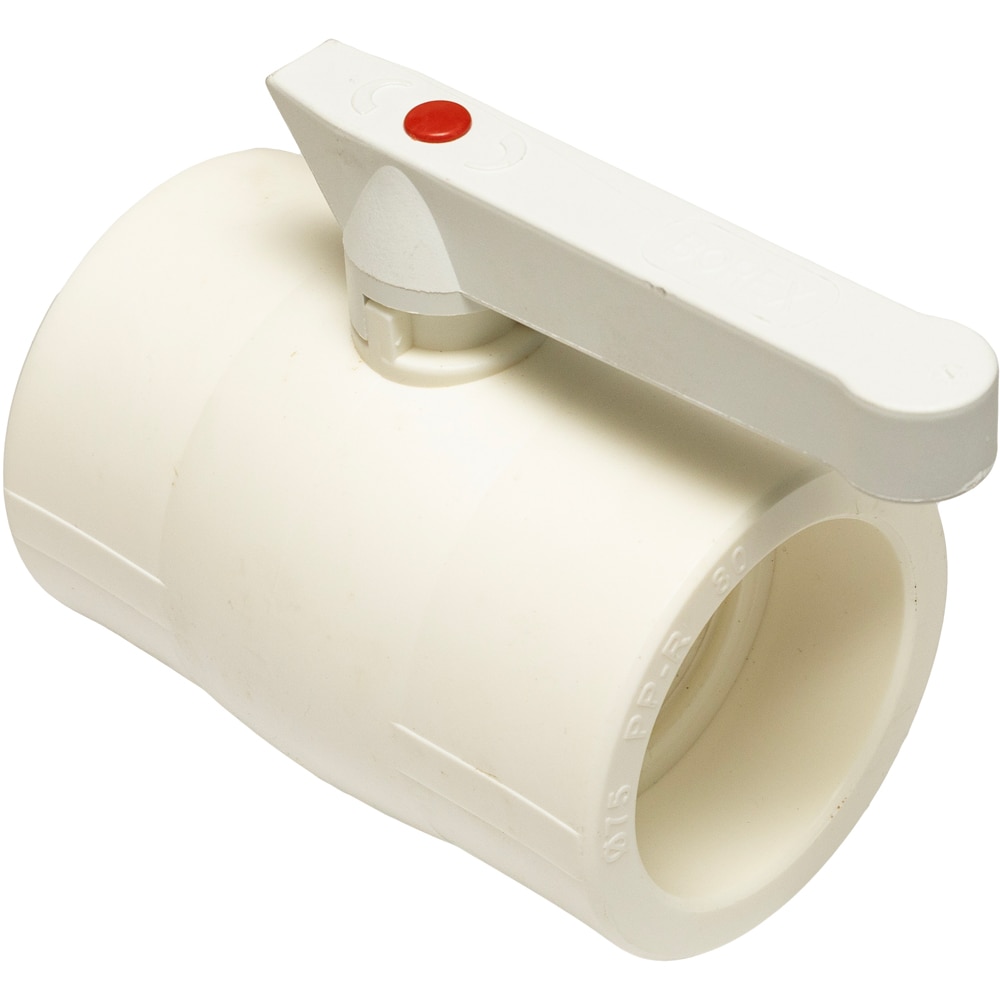 Robinet sferic, polipropilena, 75 mm