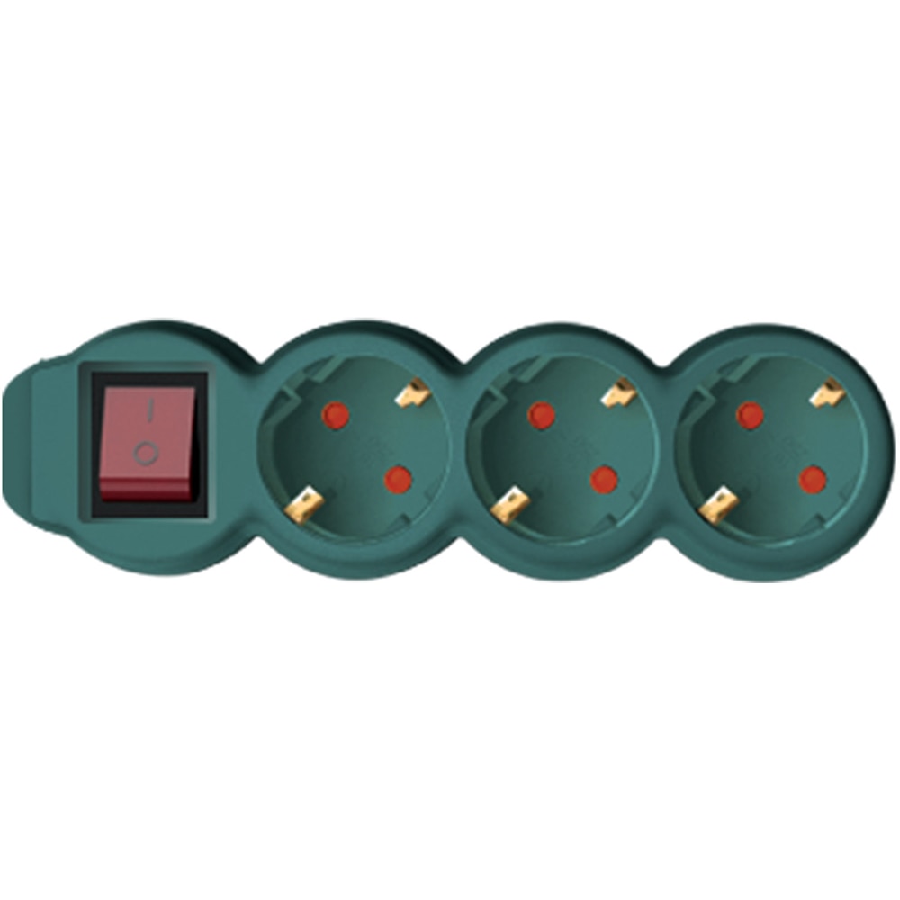 Prelungitor cu protectie HOME NV 3K-5, 3 prize, 5m, Verde