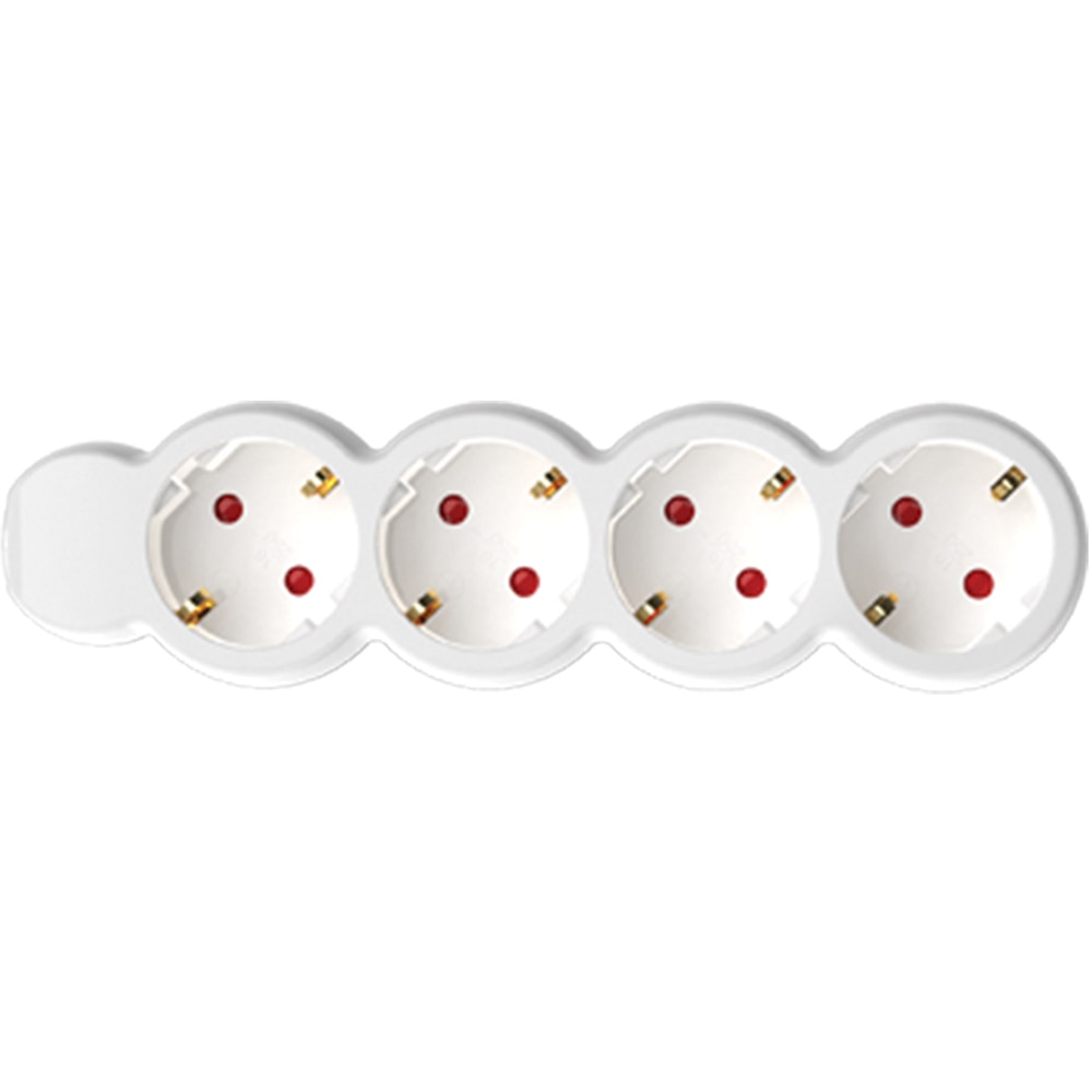 Prelungitor cu protectie HOME NV 4-3, 4 prize, 4m, Alb