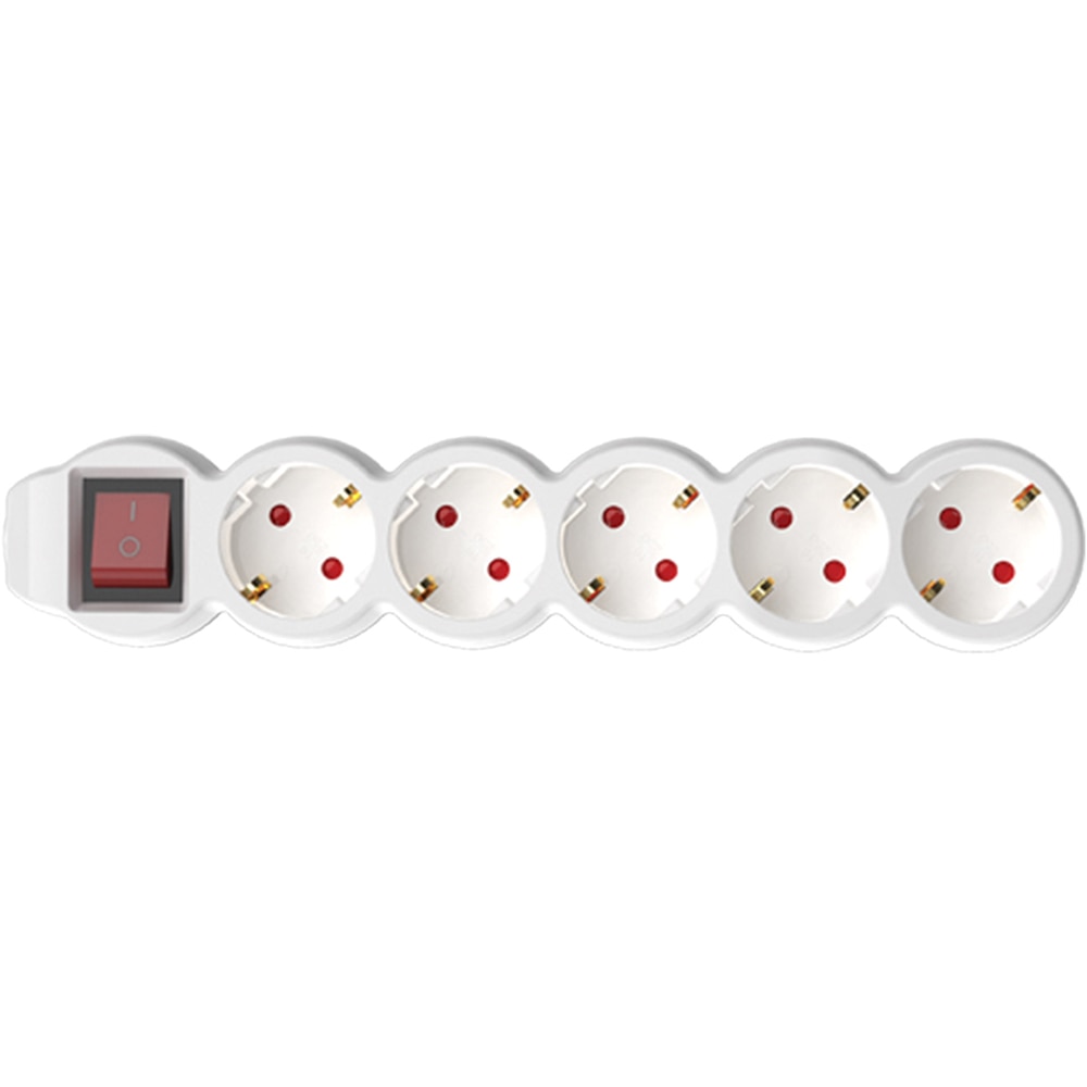 Prelungitor cu protectie HOME NV 5K-3, 5 prize, 3m, Alb