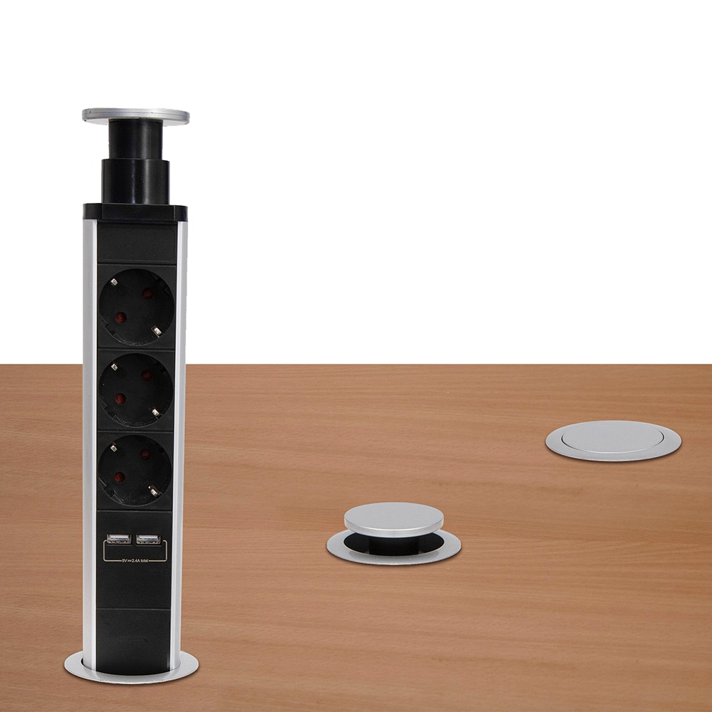 Prelungitor cu protectie HOME NVE 3, 3 prize, 1.4m, Negru