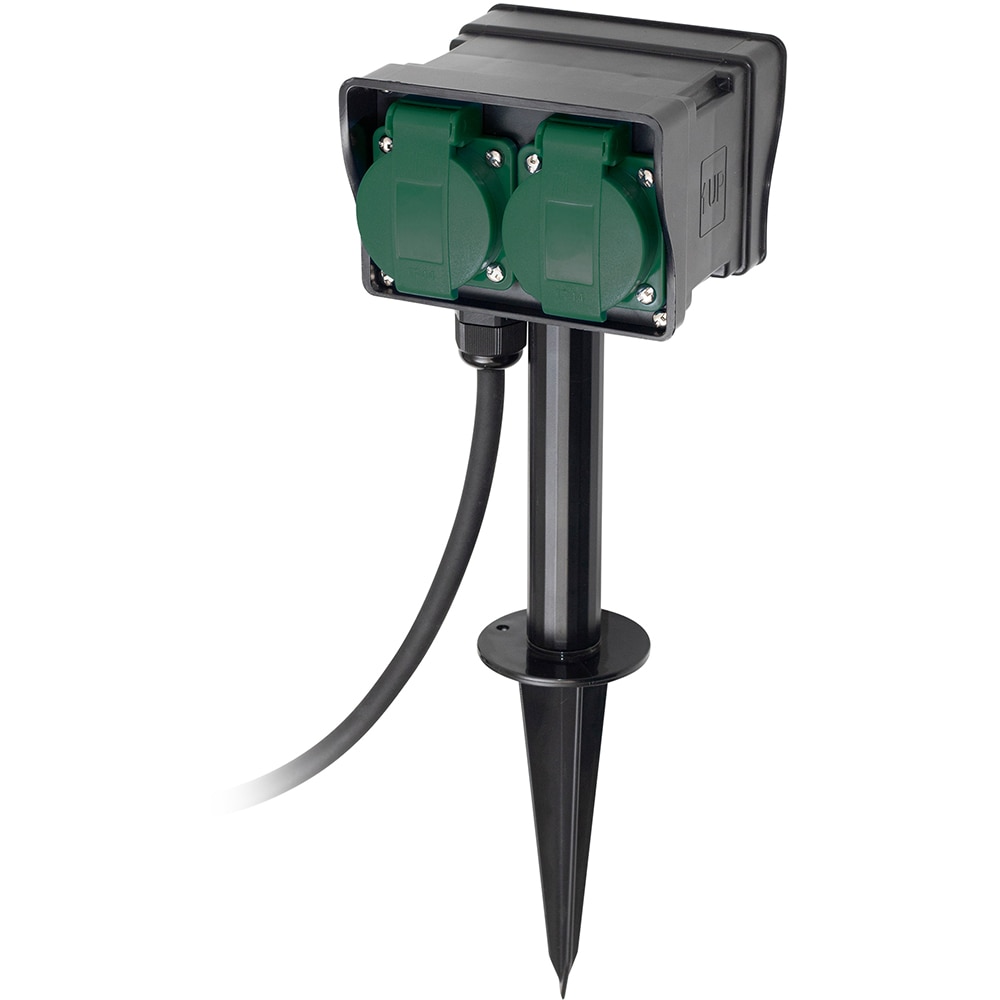 Prelungitor pentru exterior HOME NVL 4-5, 4 prize, 5m, Negru