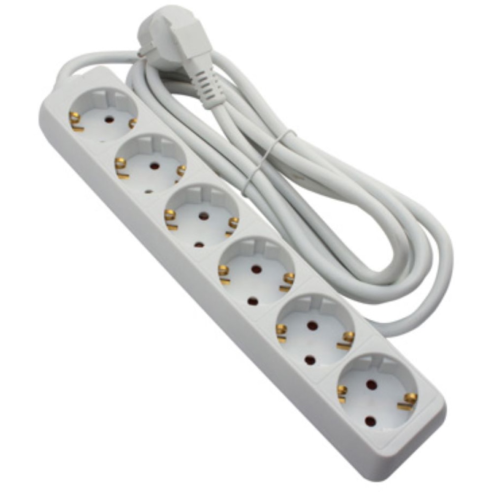 Prelungitor STROHM 5948833072380, 6 prize Shucko, 5m, alb