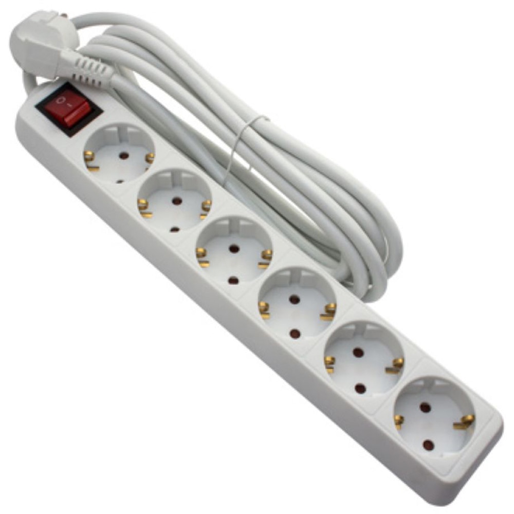 Prelungitor STROHM 5948833072366, 6 prize Shucko, 3m, alb