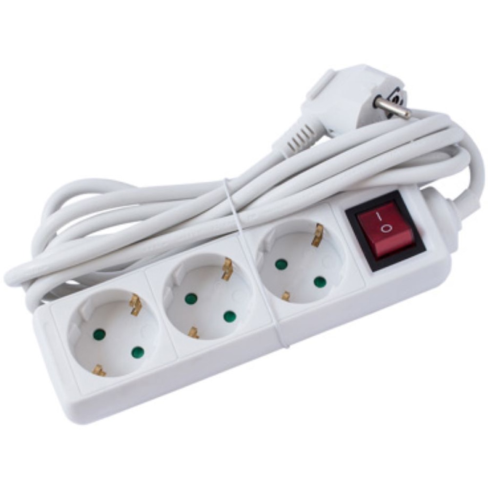 Prelungitor STROHM 5948833077767, 3 prize Shucko, 5m, alb