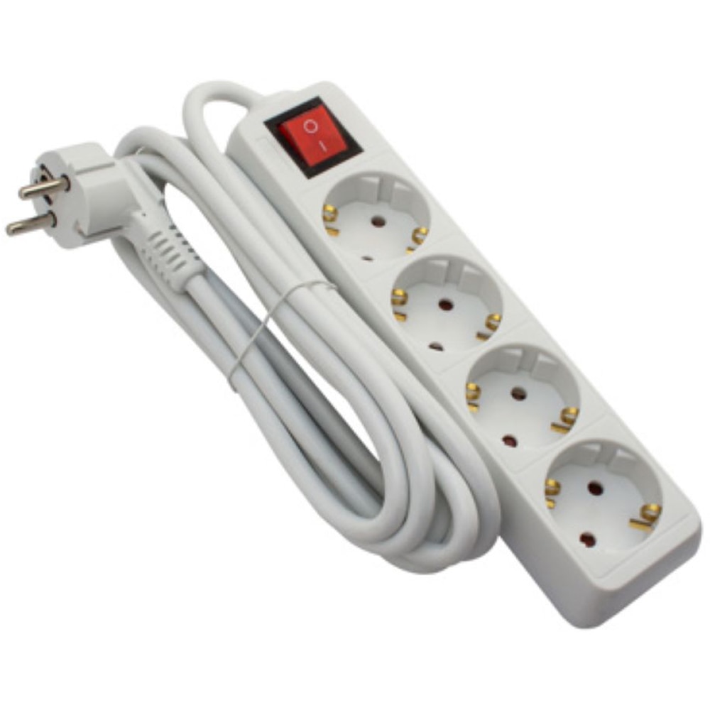 Prelungitor STROHM 5948833077736, 4 prize Shucko, 3m, alb