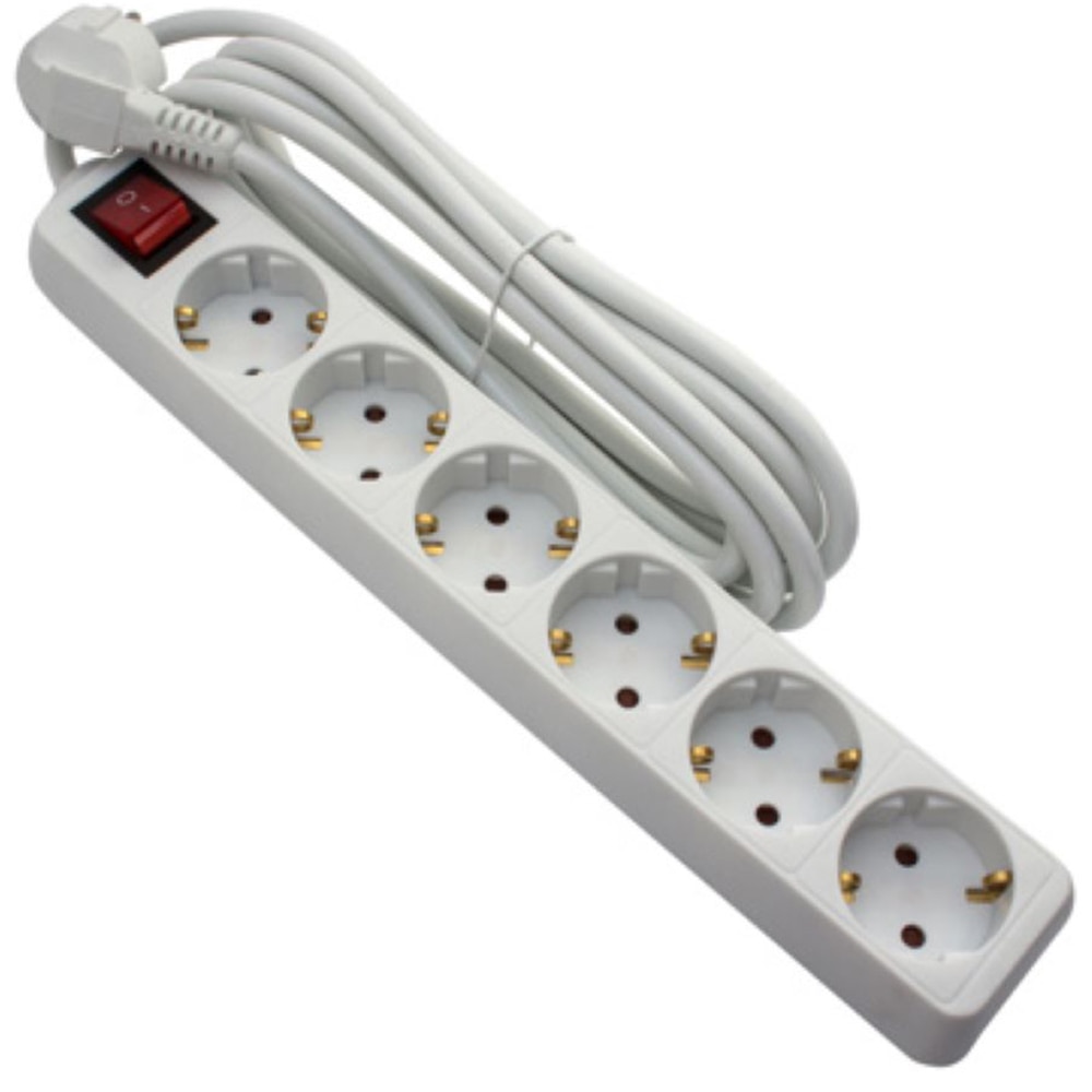 Prelungitor STROHM 5948833077675, 6 prize Shucko, 5m, alb