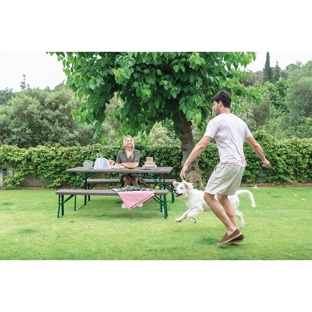 Masa terasa NEWSTORM Koln, 220.02 x 66.99 x 77.15 cm, maro-verde