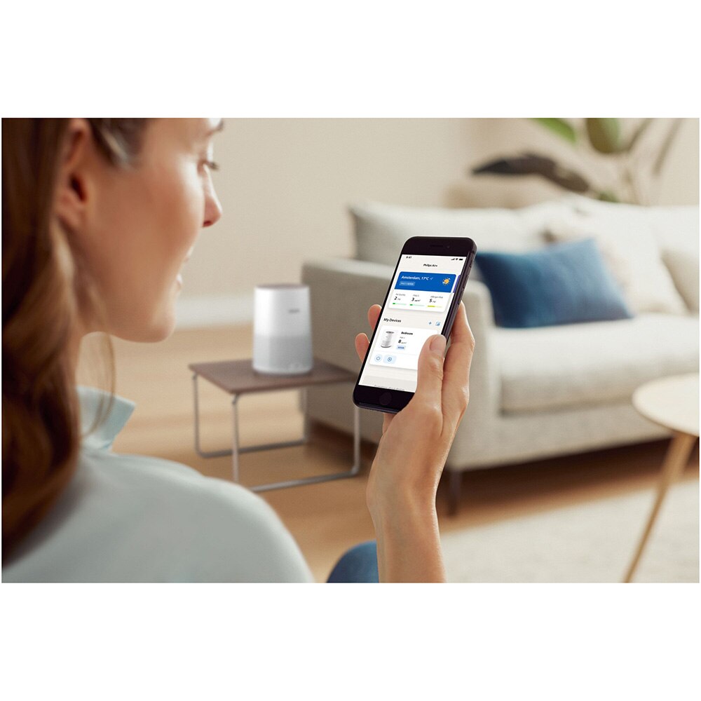Purificator aer PHILIPS AC0650/10, 3 trepte viteza, Hepa, Wi-Fi, alb