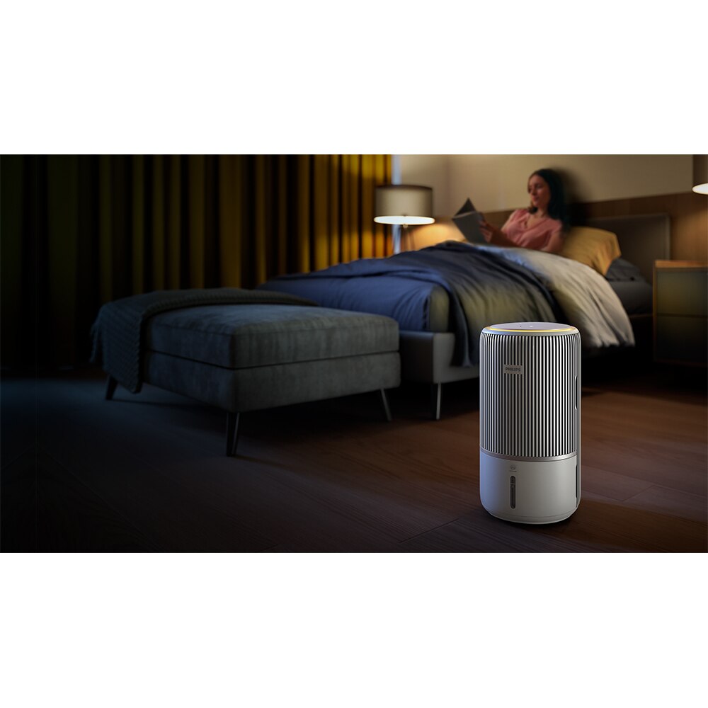 Purificator aer si umidificator PHILIPS AC3420/10, 78m/h, Hepa, Umidificare, alb