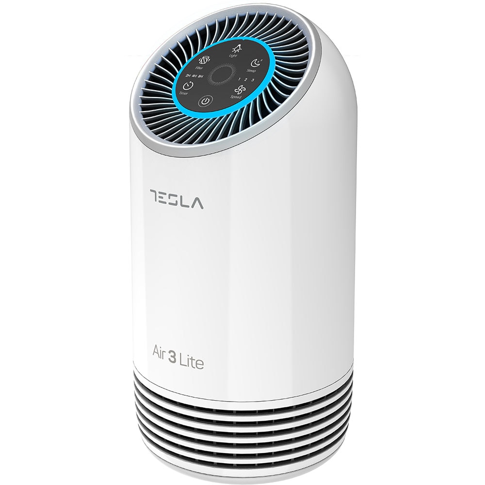 Purificator aer TESLA Air 3 Lite, 3 trepte viteza, Hepa, Night mode, alb