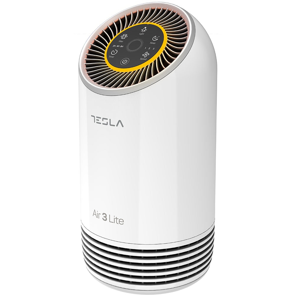 Purificator aer TESLA Air 3 Lite, 3 trepte viteza, Hepa, Night mode, alb