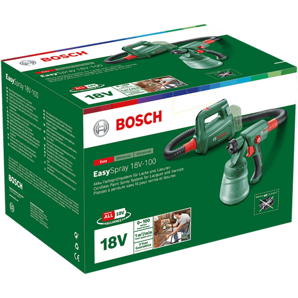 Pistol de vopsit BOSCH EasySpray, 800ml, 100ml/min, fara acumulator