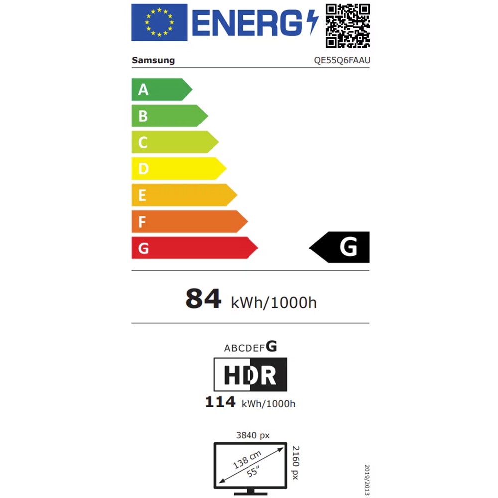 Televizor QLED Smart SAMSUNG 55Q6F , Ultra HD 4K, HDR10+, 138cm