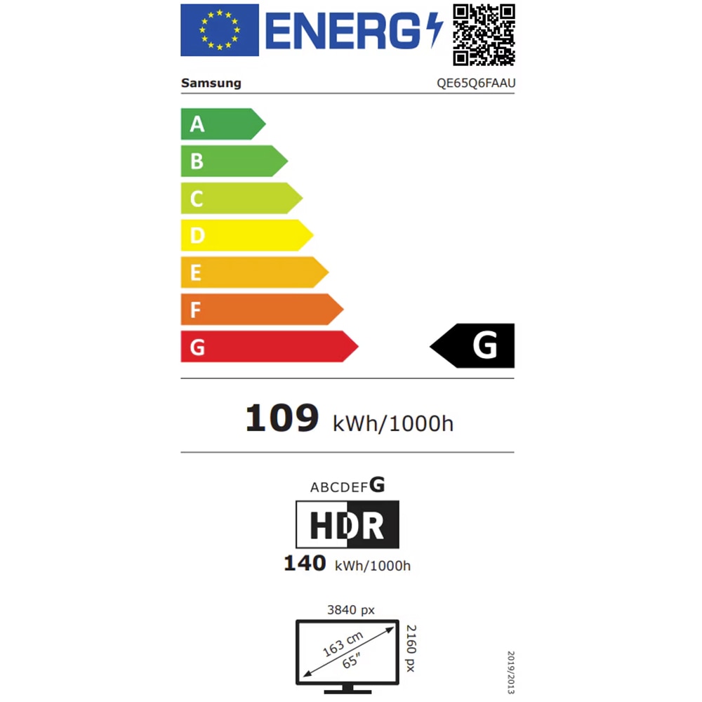 Televizor QLED Smart SAMSUNG 65Q6F , Ultra HD 4K, HDR10+, 163cm