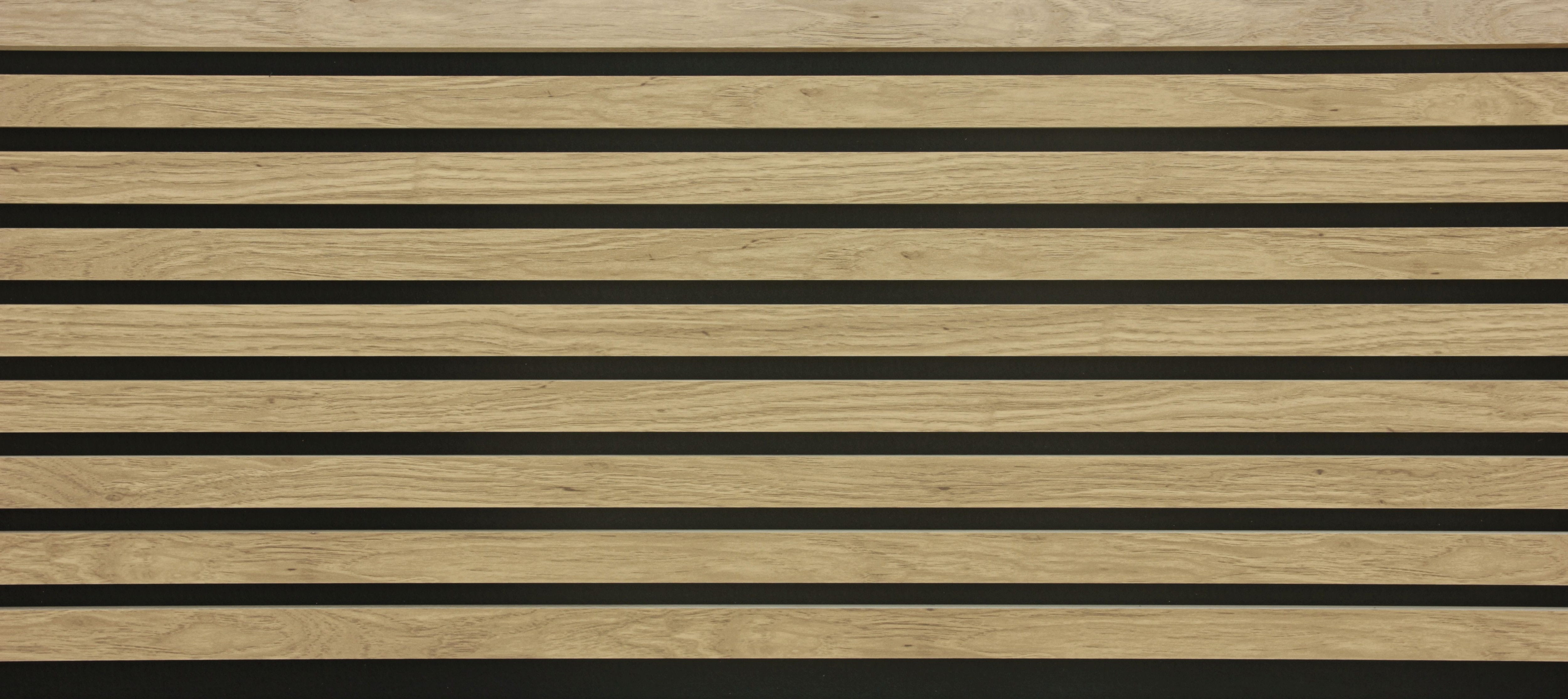 Panou riflaj decorativ, 260 x 30 cm, stejar, suprafata acoperire 1.56 mp, MDF
