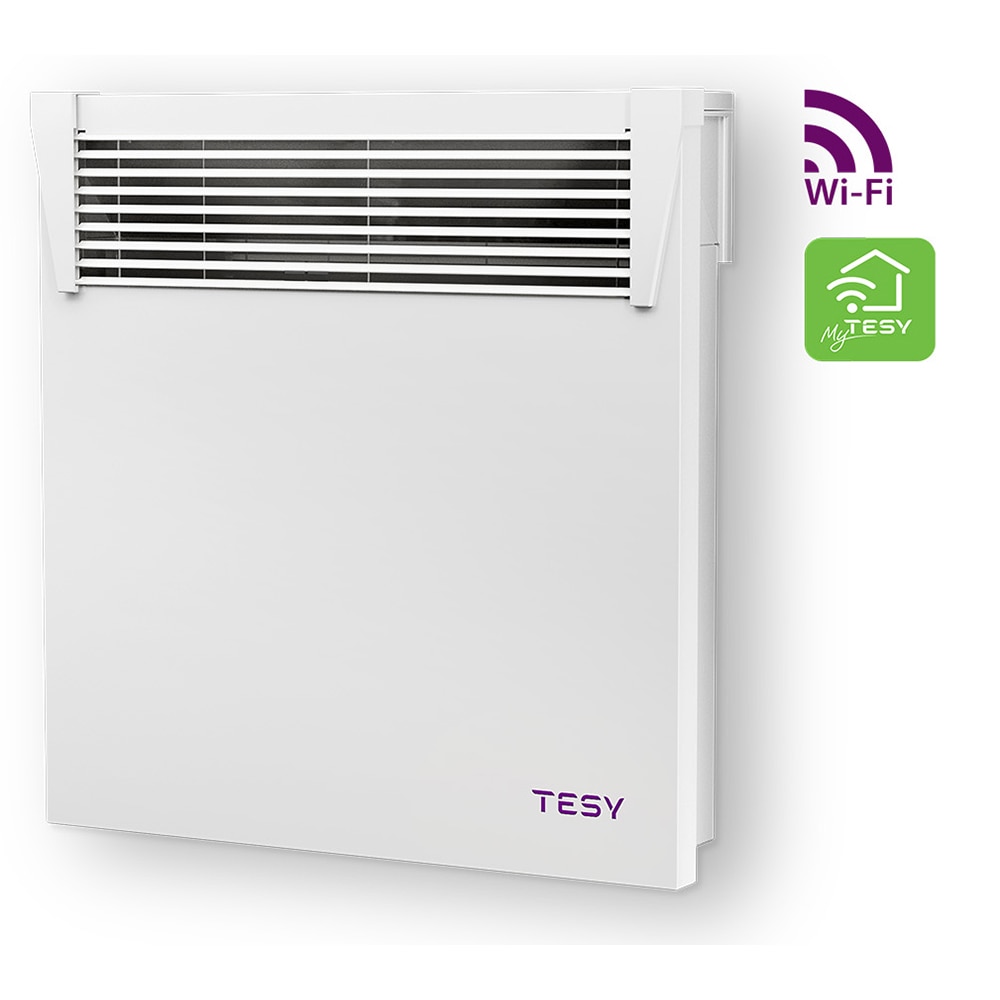 Convector electric de perete TESY Heatco CN 031 050 EI CLOUD W, 500W, Wi-Fi, Termostat reglabil, alb