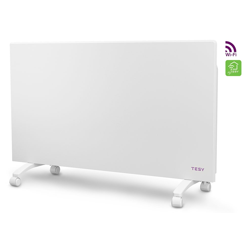 Convector electric de podea TESY CN 052 200 EI CLOUD F, 2000W, Wi-Fi, Termostat reglabil, alb