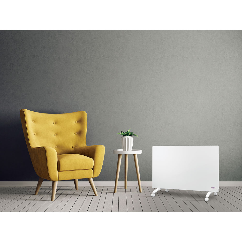 Convector electric de podea TESY CN 052 200 EI CLOUD F, 2000W, Wi-Fi, Termostat reglabil, alb