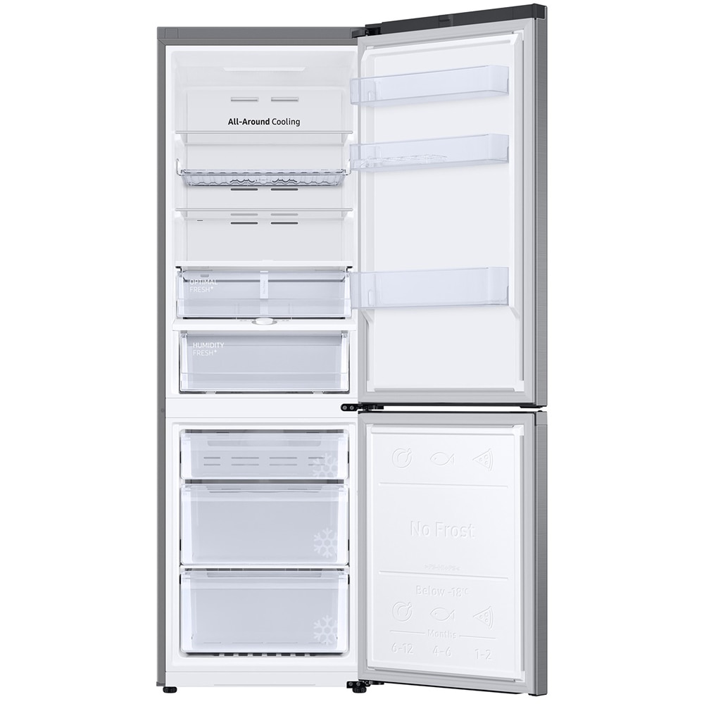 Combina frigorifica SAMSUNG RB34C675DS9/EF, No Frost, 344 l, H 185.3 cm, Clasa D, Wi-Fi, inox