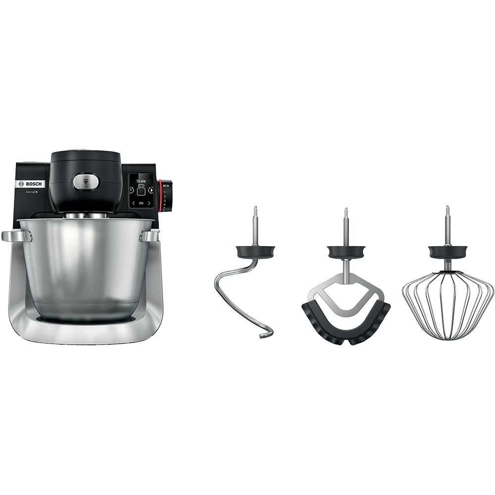 Robot de bucatarie BOSCH Seria 6 MUMS6ZS00, vas 5.5l, 1600W, 7 trepte viteza, negru-argintiu