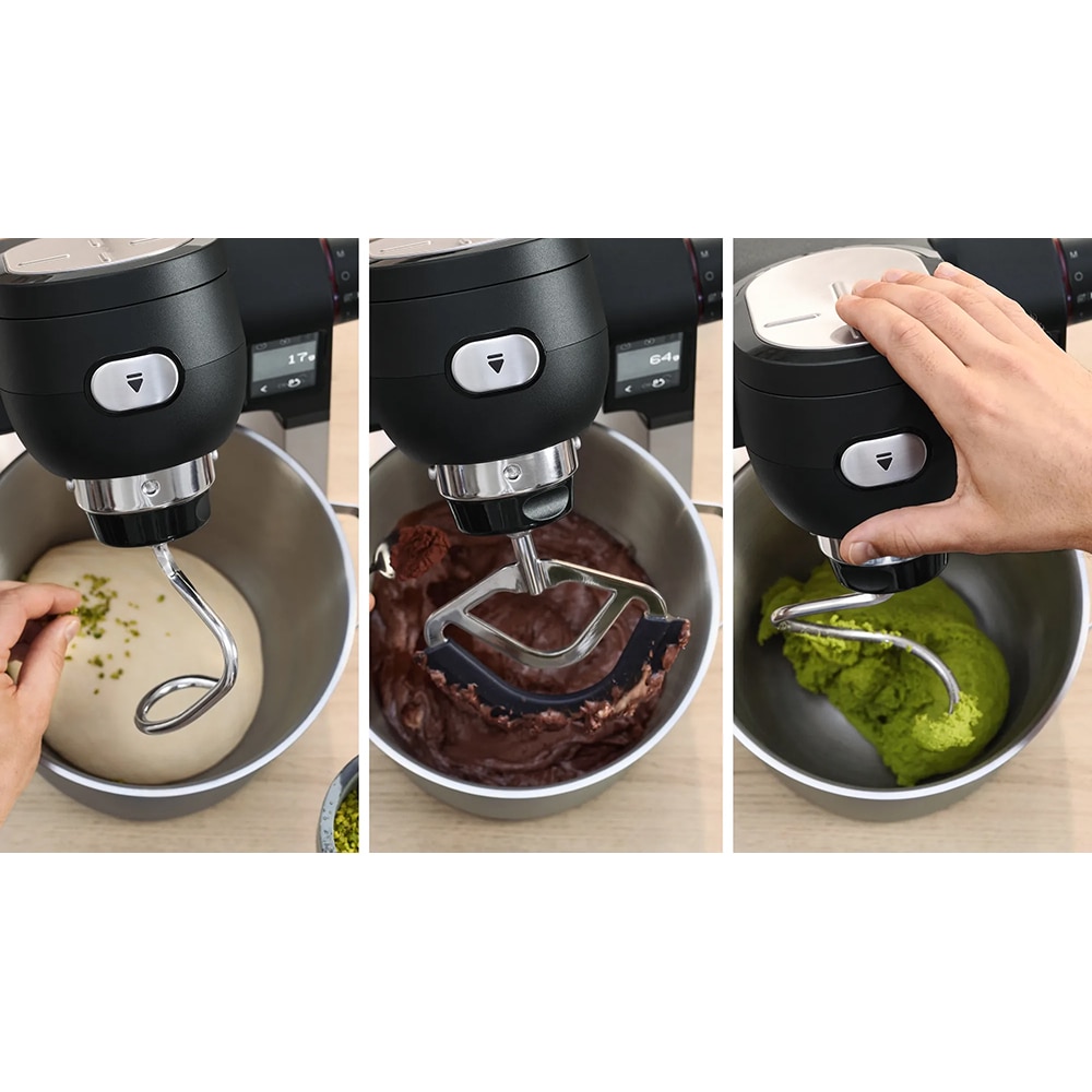 Robot de bucatarie BOSCH Seria 6 MUMS6ZS00, vas 5.5l, 1600W, 7 trepte viteza, negru-argintiu