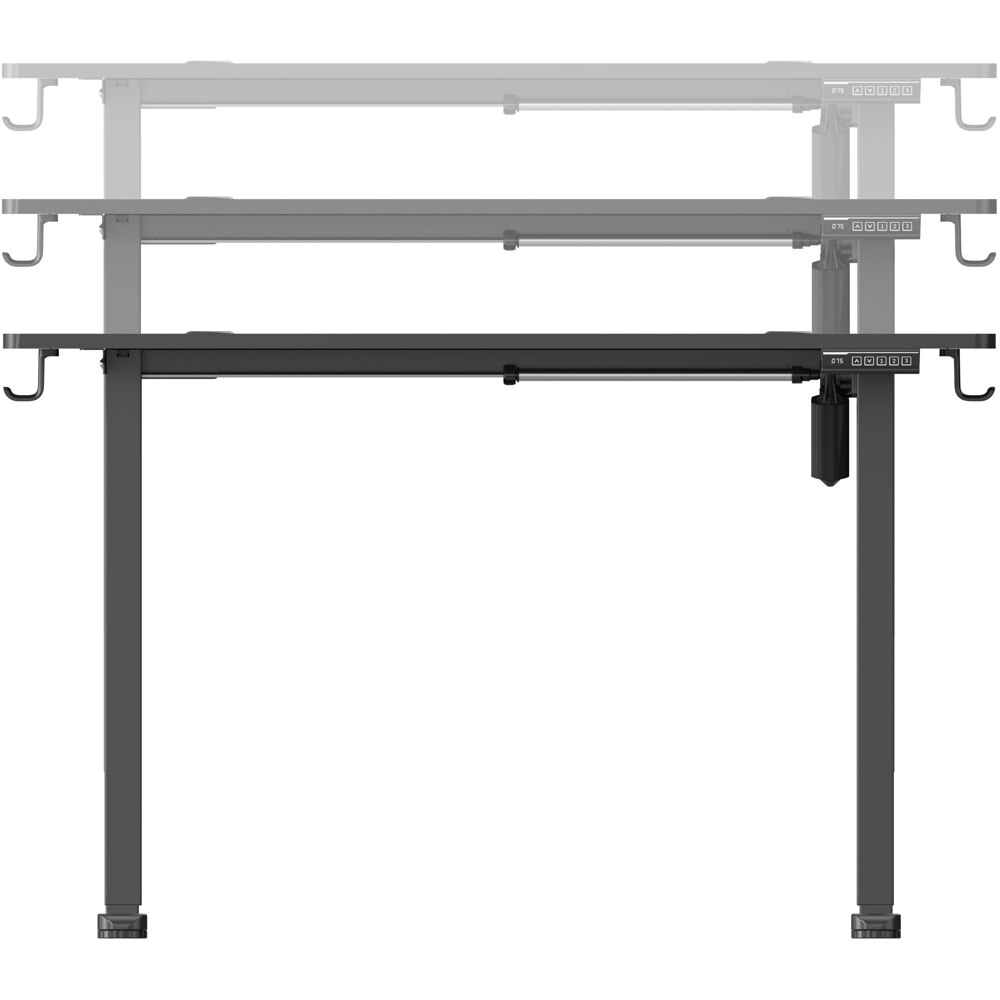 Birou Cinemount, PAL, 120 x 70 x 78-118 cm, negru