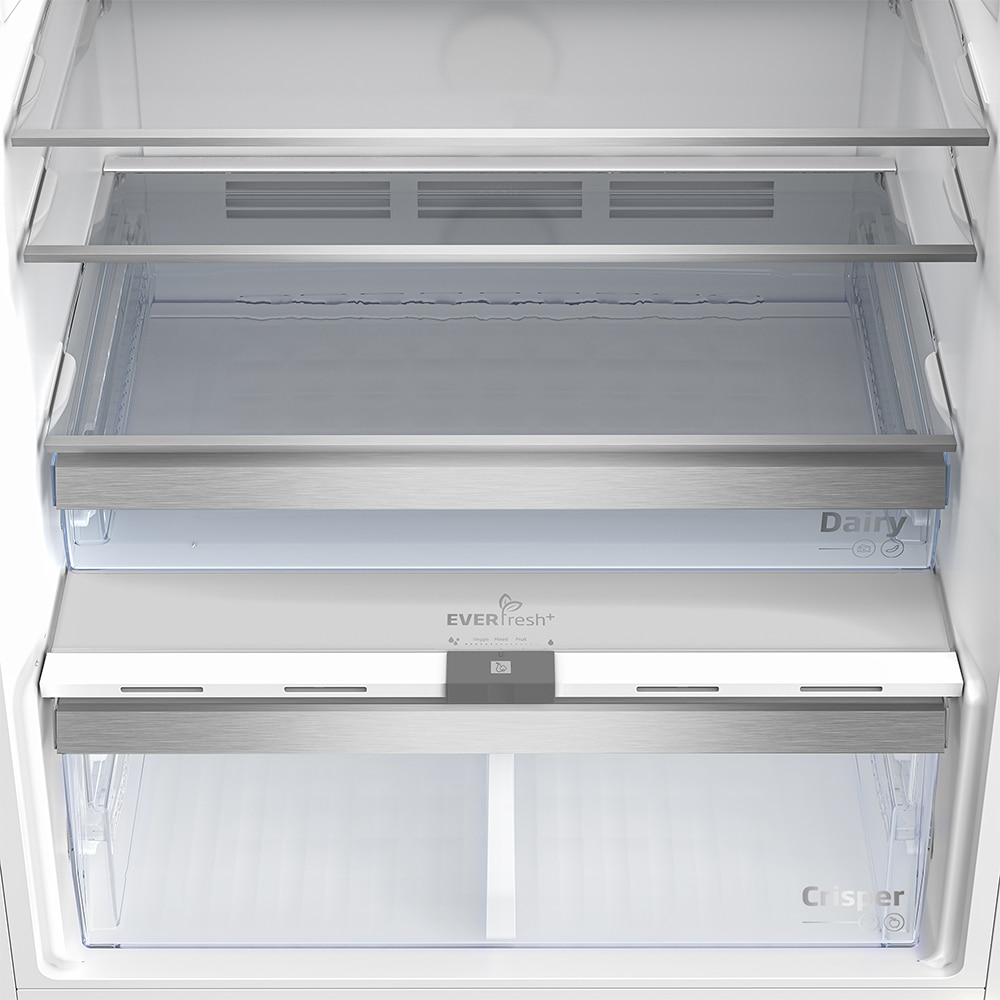 Frigider cu doua usi BEKO RDNE650E40DZXBRN1, No Frost, 630 l, H 187 cm, Clasa E, Dozator apa, dark inox