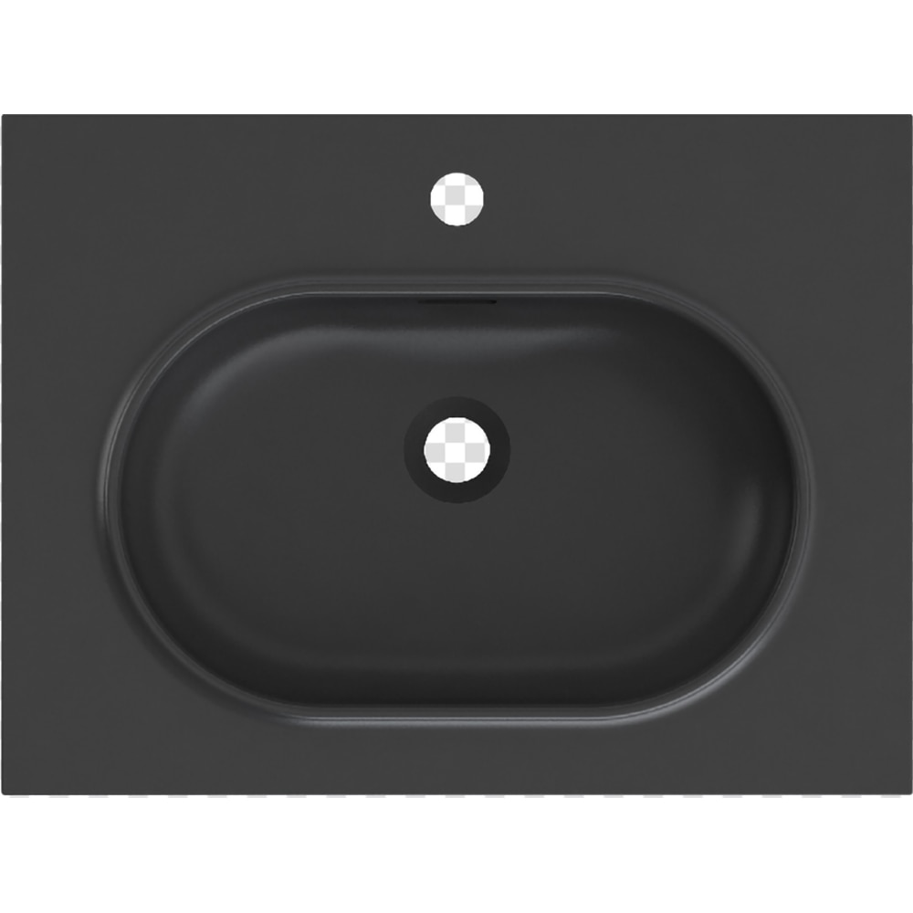 Lavoar incorporabil GoodHome Cavally, rasina, 60 x 45 cm, negru