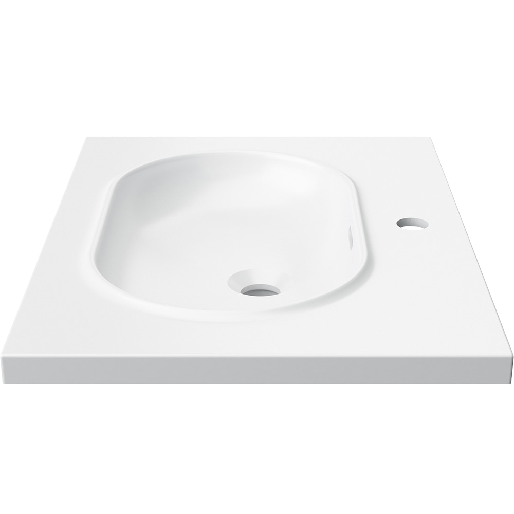 Lavoar incorporabil GoodHome Cavally, rasina, 60 x 45 cm, alb