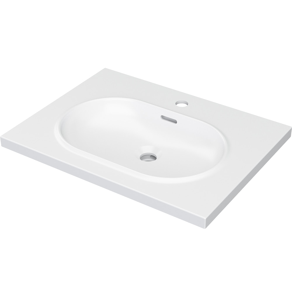 Lavoar incorporabil GoodHome Cavally, rasina, 60 x 45 cm, alb