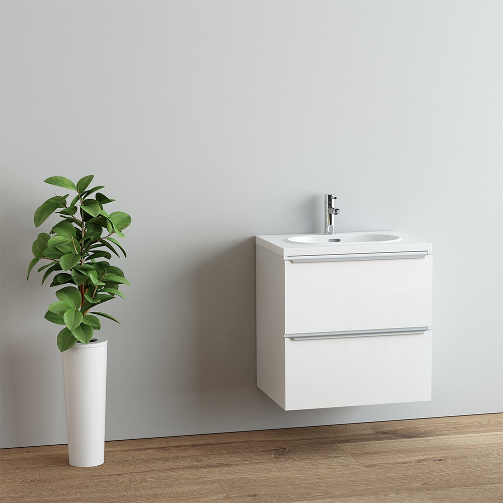 Lavoar incorporabil GoodHome Cavally, rasina, 60 x 45 cm, alb