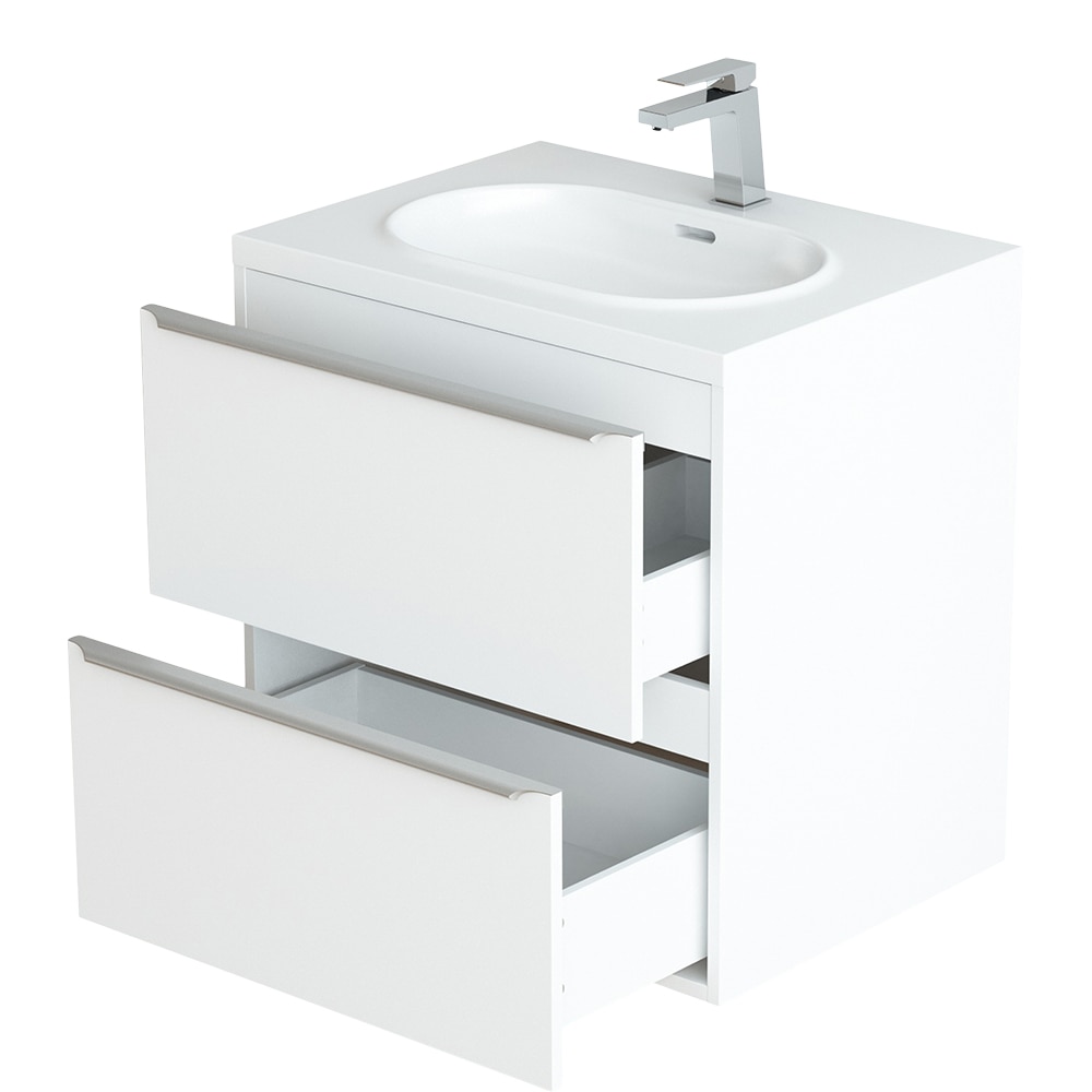 Lavoar incorporabil GoodHome Cavally, rasina, 60 x 45 cm, alb