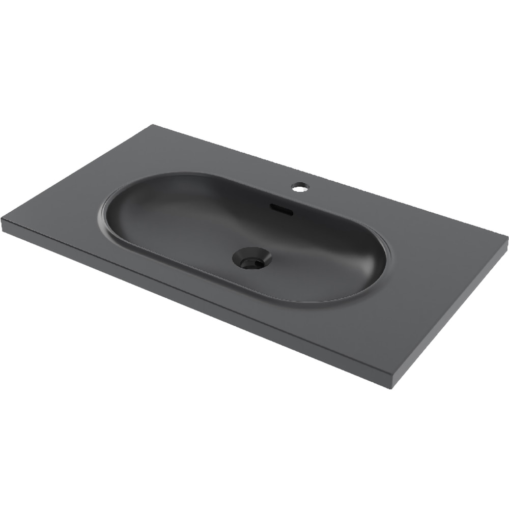 Lavoar incorporabil GoodHome Cavally, rasina, 80 x 45 cm, negru