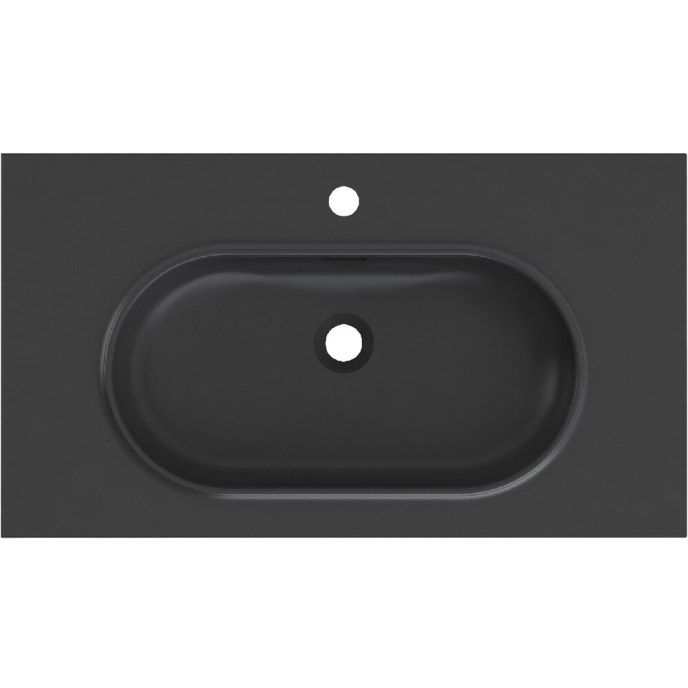 Lavoar incorporabil GoodHome Cavally, rasina, 80 x 45 cm, negru