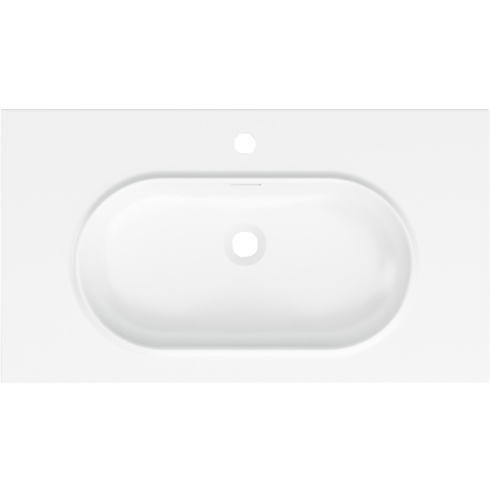 Lavoar incorporabil GoodHome Cavally, rasina, 80 x 45 cm, alb