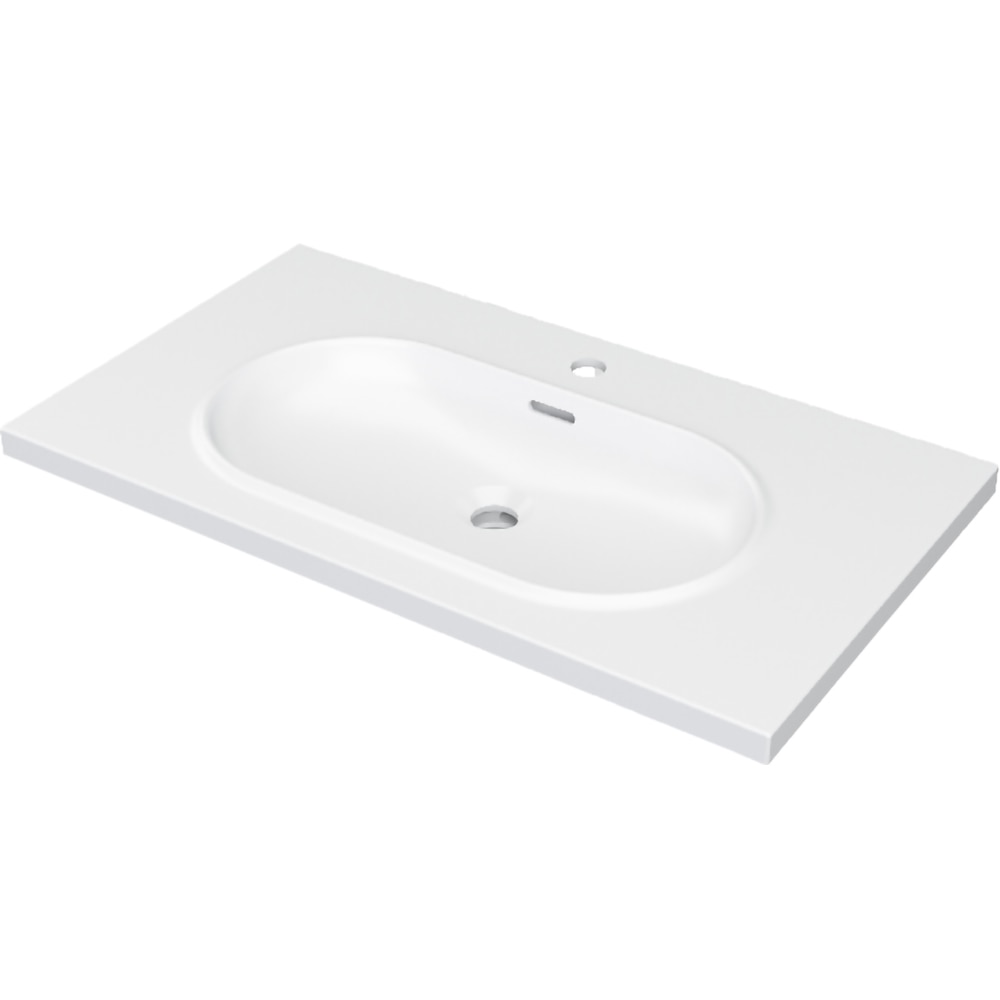 Lavoar incorporabil GoodHome Cavally, rasina, 80 x 45 cm, alb