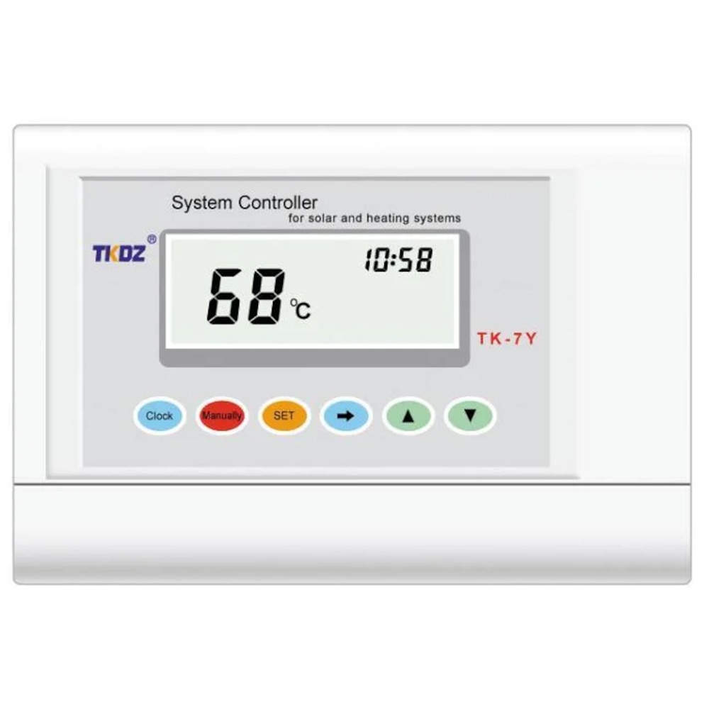 Regulator solar TK-7Y, panouri solare presurizate, metal, alb