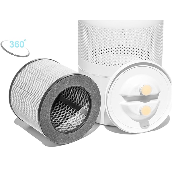 Purificator aer TURBIONAIRE D20AD, 3 trepte viteza, Hepa, Timer, alb