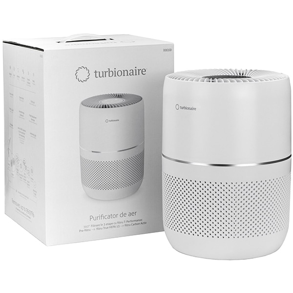 Purificator aer TURBIONAIRE D20AD, 3 trepte viteza, Hepa, Timer, alb