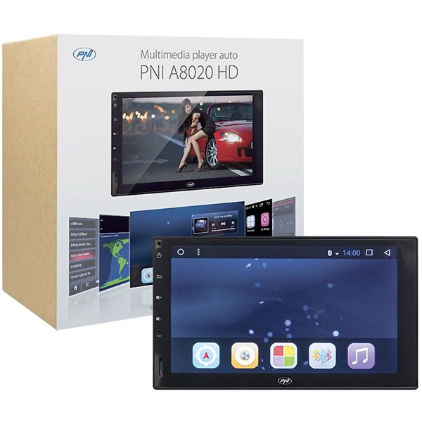 Media receiver auto PNI A8020 7" Touch, 4 x 45W, Bluetooth, Wi-Fi