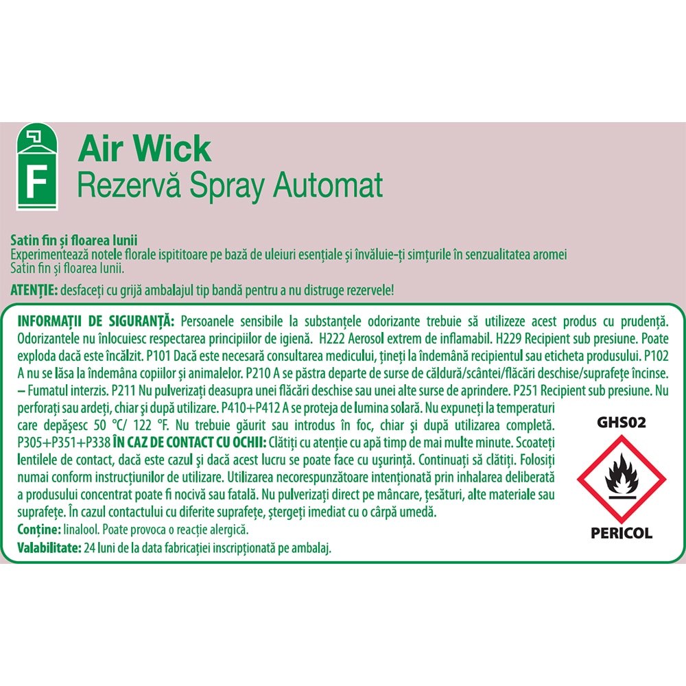 Pachet rezerve odorizant camera AIR WICK Freshmatic Satin/Moon Lily, 2x250ml