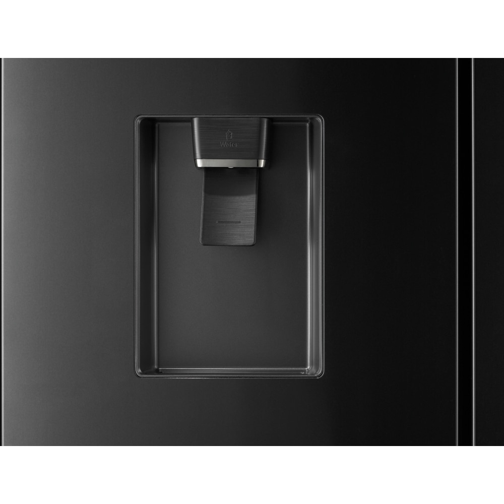 Side by Side HISENSE RF540N4WFE, Total No Frost, 480 l, H 182 cm, Clasa E, Dozator apa, negru