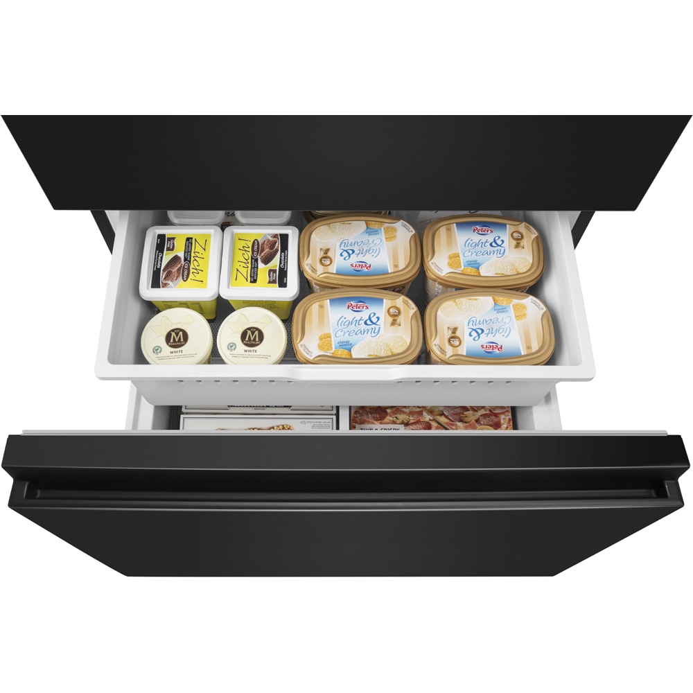 Side by Side HISENSE RF540N4WFE, Total No Frost, 480 l, H 182 cm, Clasa E, Dozator apa, negru