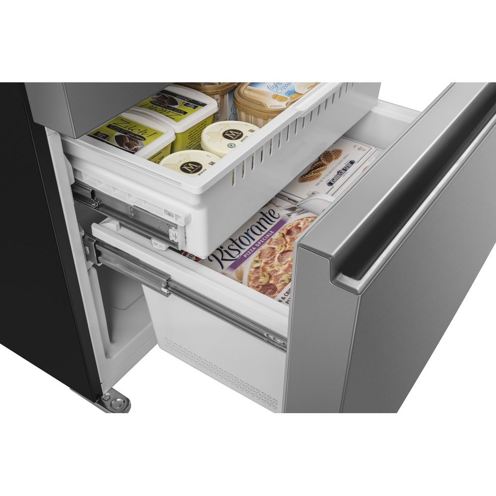 Side by Side HISENSE RF540N4WIE, Total No Frost, 480 l, H 182 cm, Clasa E, Dozator apa, inox