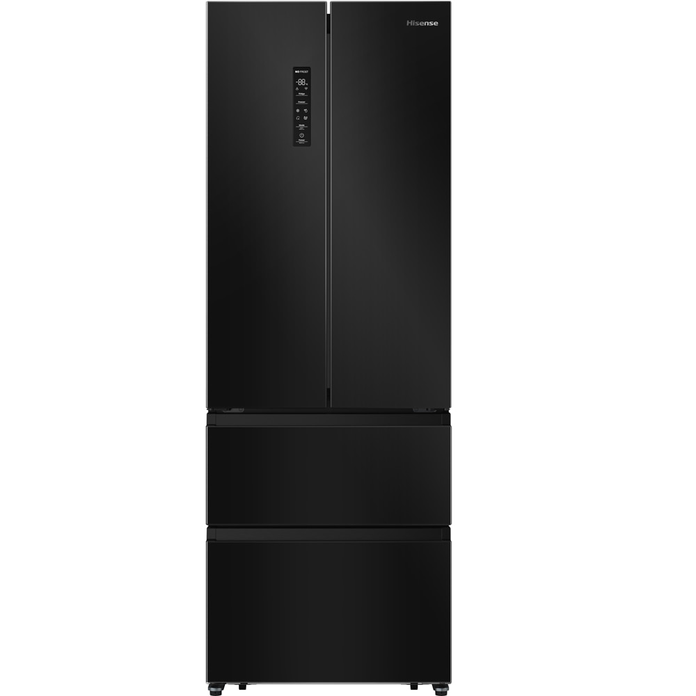 Side by Side HISENSE RF632N4AFE1, Total No Frost, 485 l, H 200 cm, Clasa E, Wi-Fi, negru